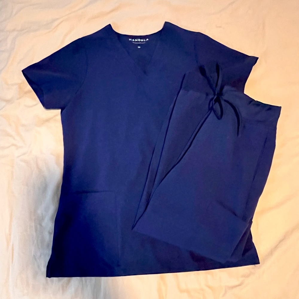 Mandala Navy Scrub Set